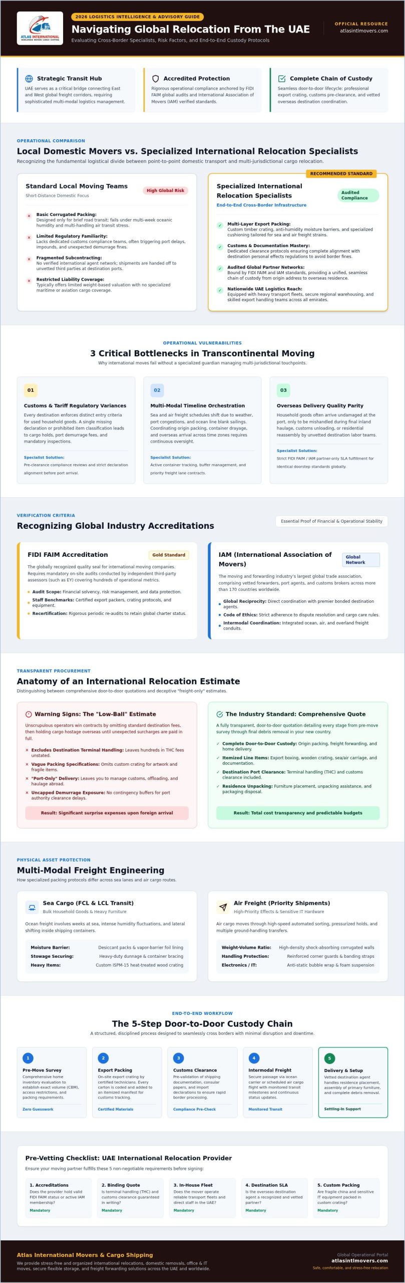 Comparing International Relocation Companies in the UAE: A 2026 Selection Guide